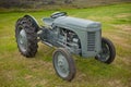 Retro Tractor on the Iceland field Royalty Free Stock Photo