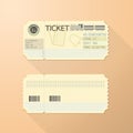 Retro Train Ticket Card Classic design Royalty Free Stock Photo