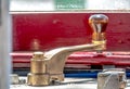 Old brass tram control handle Royalty Free Stock Photo