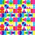 Retro transparent shapes pattern