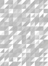 Retro triangle pattern in grey and white, seamless vector