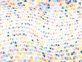 Retro triangles halftone background. Triangular elements transit