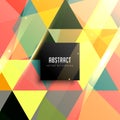 Retro triangles pattern background design