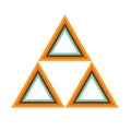 Retro triforce geometric triangle symbol