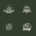 Retro truck logo tenplate vector. Farm truck logo Royalty Free Stock Photo