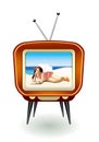 Retro TV Royalty Free Stock Photo