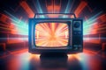 Retro TV screen static background 80s retro nostalgic