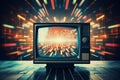 Retro TV screen static background 80s retro nostalgic