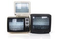 Retro TV Stack with Static Screens