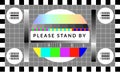 Retro tv test screen. Old calibration chip chart pattern Royalty Free Stock Photo