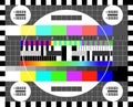 Retro tv test screen. Old calibration chip chart pattern Royalty Free Stock Photo