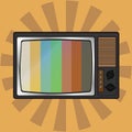 Retro TV. Vector illustration. Royalty Free Stock Photo