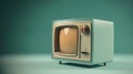 Retro TV on vibrant pastel color background, a nostalgic touch to modern minimalism