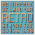 Retro type font, vintage typography .