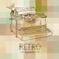 Retro typewriter