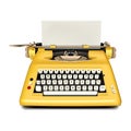 Retro typewriter icon, realistic style