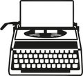 Retro typewriter vector