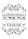 Retro typographic design elements. Template for design invitations, posters and other design.