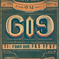 914 Retro Typography: A retro and vintage-inspired background featuring retro typography in retro colors that evoke a sense of n