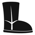 Retro ugg boot icon, simple style
