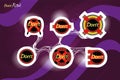 Retro UI, Button - Dont push. Key computer stop Button, dont. Button. Do not press vector illustration vintage