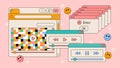 Retro ui interface elements Royalty Free Stock Photo