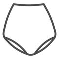 Retro underpants line icon, clothes concept, underwear sign on white background, underpants icon in outline style for