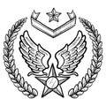 Retro US Air Force Insignia with Wreath