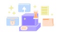 Retro user interface elements Royalty Free Stock Photo