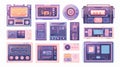 Retro User Interface Elements in Vaporwave Aesthetic