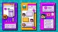 Retro user interface screens collection Royalty Free Stock Photo