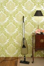 Retro vacuum cleaner vintage sixties wallpaper