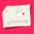 Retro valentine day card