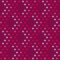 Retro Valentine dots diamonds check burgundy pattern Royalty Free Stock Photo