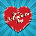 Retro Valentines Day Template. Vector illustration design