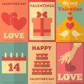 Retro Valentines posters collection