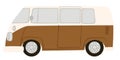 Retro van can, traveling on pickup caravan vector Royalty Free Stock Photo