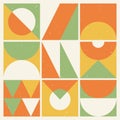 Retro vector background with abstract geometric elements.