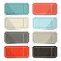 Retro Vector Empty Tickets Set Royalty Free Stock Photo