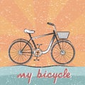 retro vector illustration of bicycle