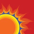 Retro vector sun