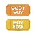 Retro Vector Ticket Set Illustration Royalty Free Stock Photo