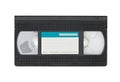 Retro VHS video tape cassette isolated fron view Royalty Free Stock Photo