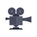 Retro video camera icon flat isolated vector Royalty Free Stock Photo