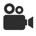Retro video camera vector icon