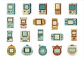 Retro Videogame Illustration Element Set