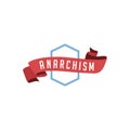 retro vintage badge label anarchism Royalty Free Stock Photo