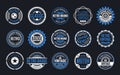 15 Retro Vintage Badges Design Collection. Vector illustration Royalty Free Stock Photo