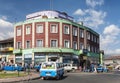 Retro vintage buildings in street of addis ababa ethiopia