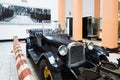 Retro Vintage car in the Vytautas the Great War Museum, Kaunas, Lithuania 9 April 2022